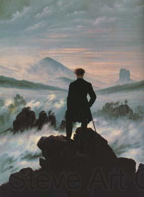 Caspar David Friedrich Wanderer above the Sea of Fog (mk10) Norge oil painting art